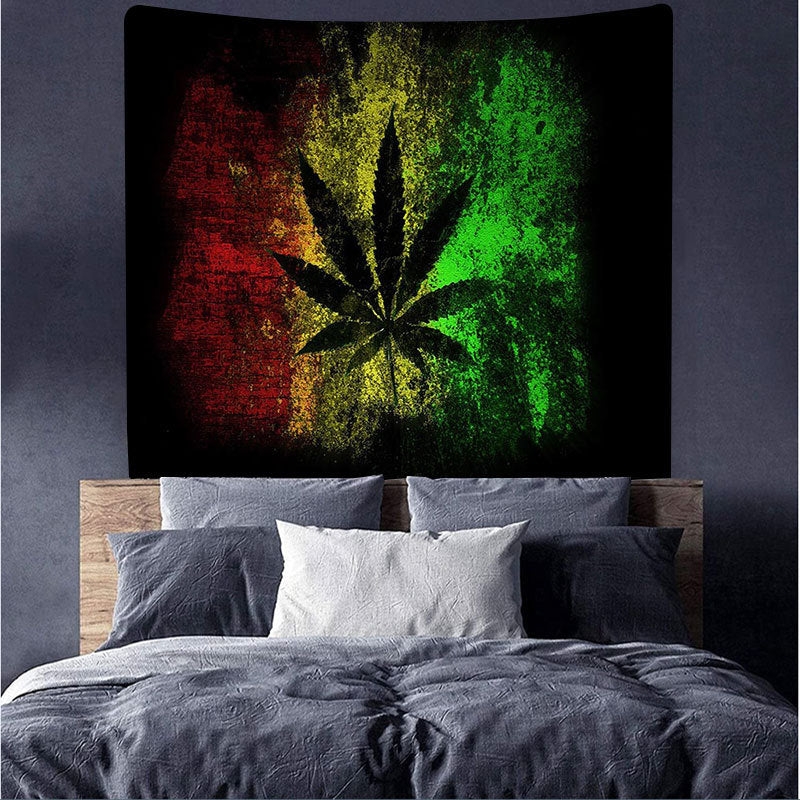 Home Printing Psychedelic Maple Leaf Series Tapestry Decorative Background Fabric