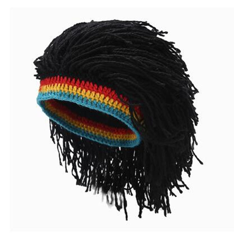 1Pc Bob Marley Reggae Jamaican Rasta Hat Dreadlocks Wig Caribbean Beret Cap Beret Dress Apparel Accessories Fashion Style New