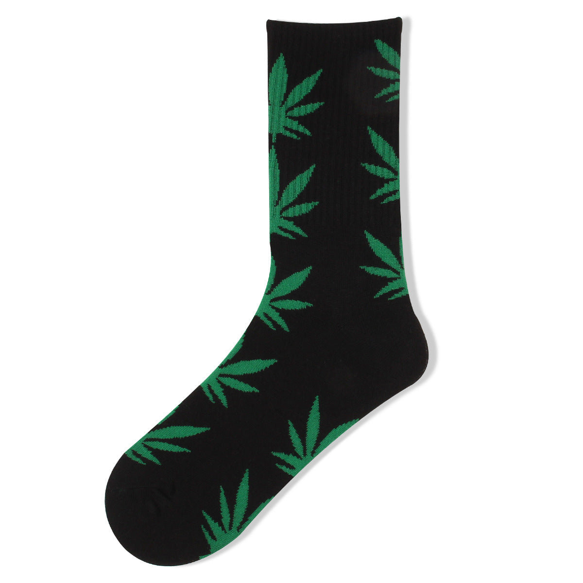 Jacquard Mid-calf Maple Leaf Women's Socks Street Trend