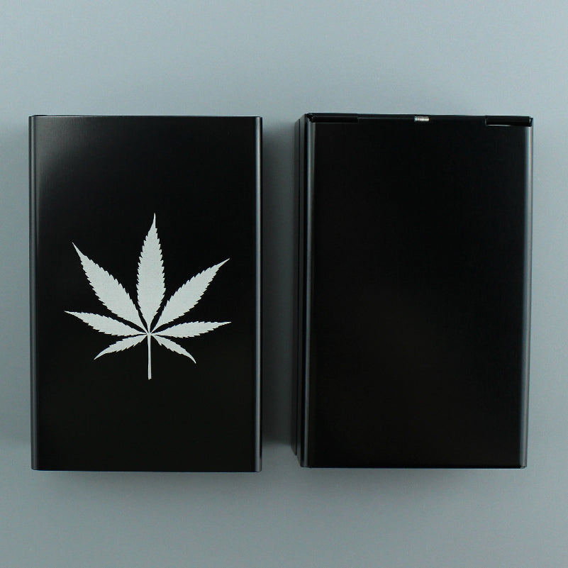 Trendy Black Fashion Aluminum Alloy Maple Leaf Personality Creativity