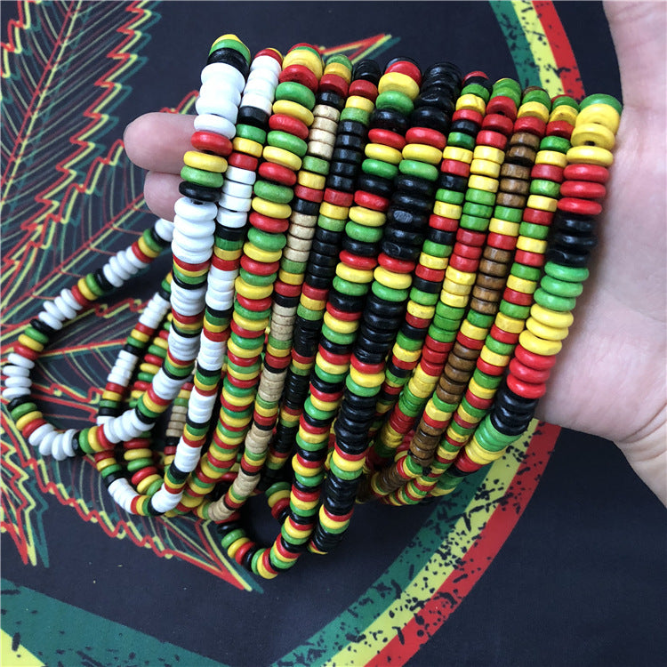 Jamaican reggae wooden beaded