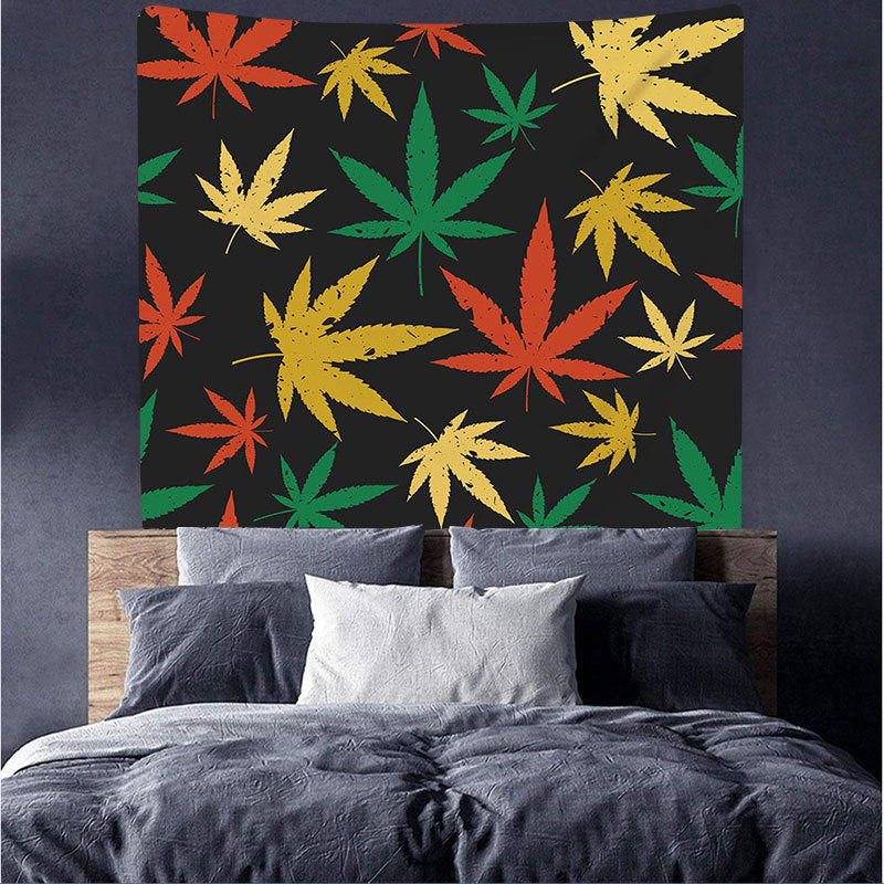 Home Printing Psychedelic Maple Leaf Series Tapestry Decorative Background Fabric