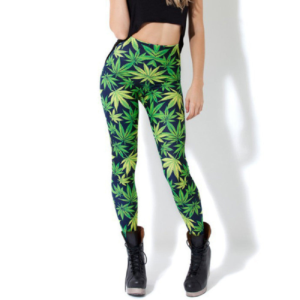 Maple Leaf Sky Digital Printing Pants