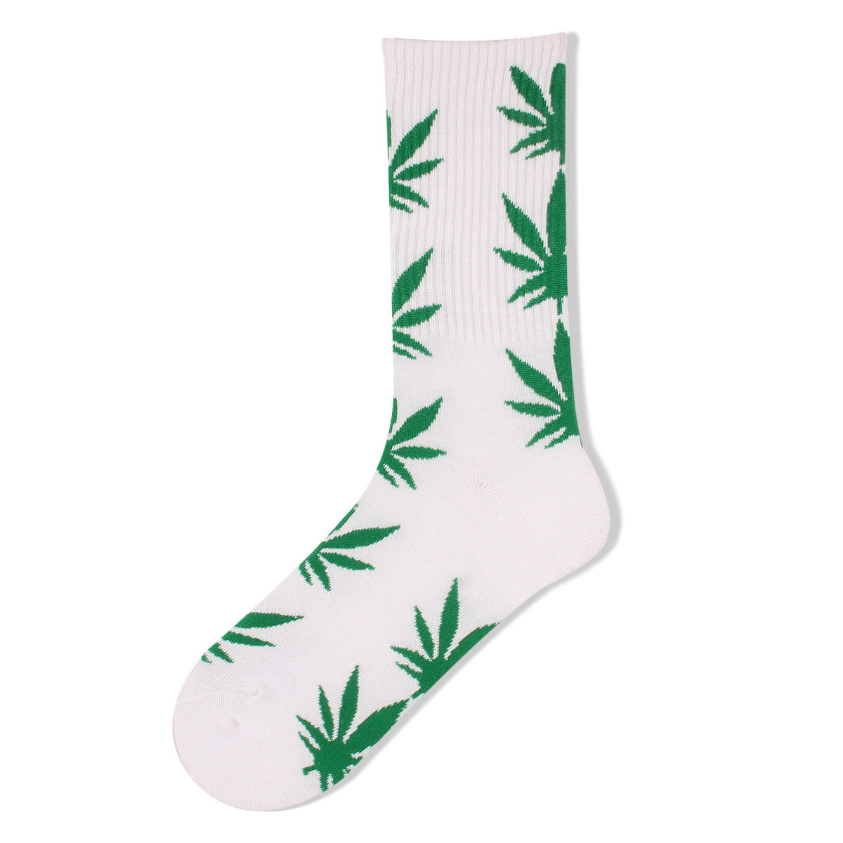 Jacquard Mid-calf Maple Leaf Women's Socks Street Trend