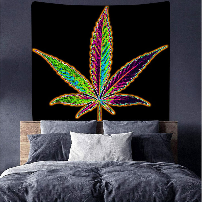 Home Printing Psychedelic Maple Leaf Series Tapestry Decorative Background Fabric