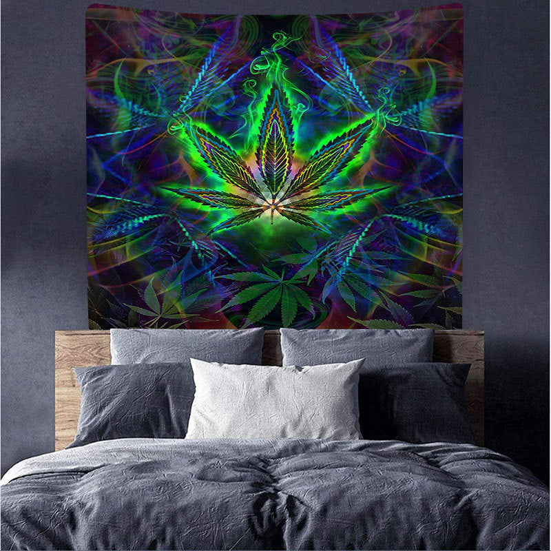 Home Printing Psychedelic Maple Leaf Series Tapestry Decorative Background Fabric