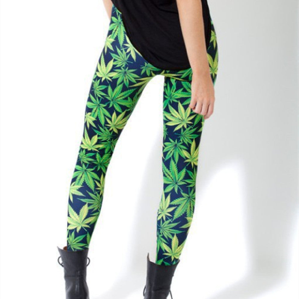 Maple Leaf Sky Digital Printing Pants