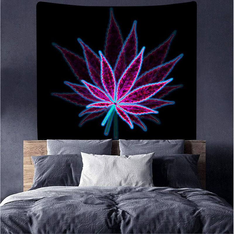 Home Printing Psychedelic Maple Leaf Series Tapestry Decorative Background Fabric